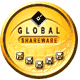 Global Shareware five gold discs rating.