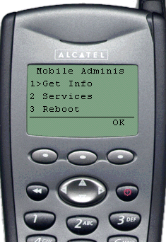 Mobile Phone accessing Mobile Administrator