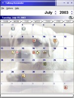 Talking Reminder with custom calendar background.