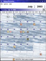 Image background on the calendar.
