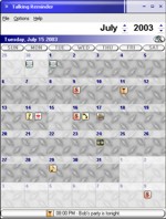 Image background on the calendar and another skin.