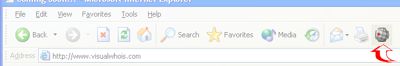 Locate button in Internet Explorer toolbar